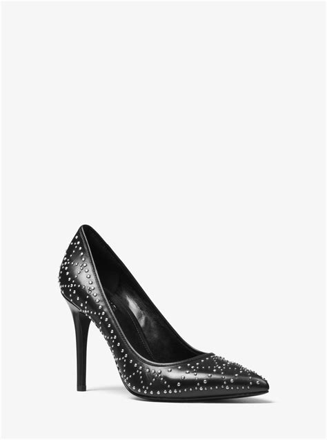 michael michael kors claire studded leather pump|Michael Kors Claire Studded Leather Pump .